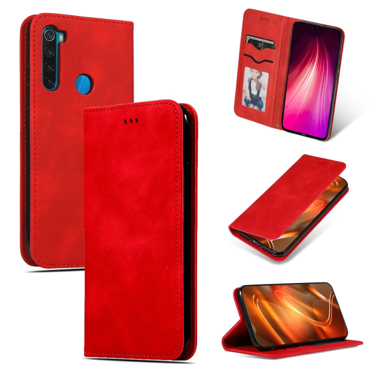 For Xiaomi Redmi Note 8 Retro Skin Feel Business Magnetic Horizontal Flip Leather Case