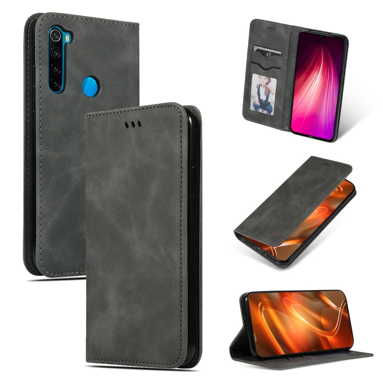 For Xiaomi Redmi Note 8 Retro Skin Feel Business Magnetic Horizontal Flip Leather Case