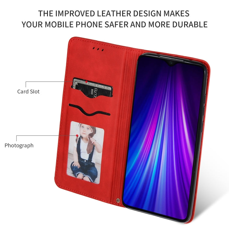 For Xiaomi Redmi Note8 Pro Retro Skin Feel Business Magnetic Horizontal Flip Leather Case
