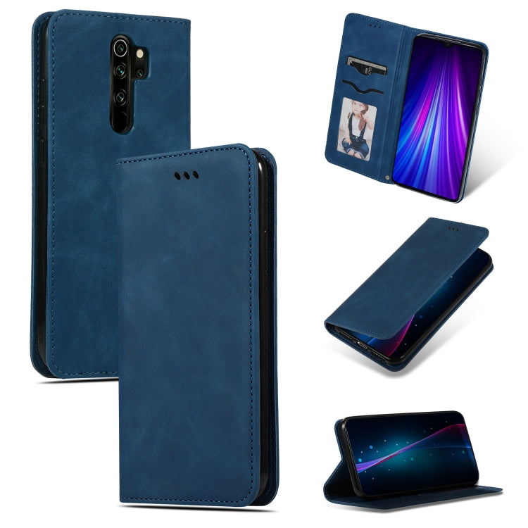 For Xiaomi Redmi Note8 Pro Retro Skin Feel Business Magnetic Horizontal Flip Leather Case