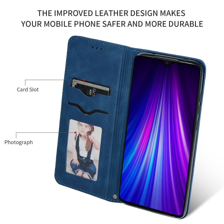 For Xiaomi Redmi Note8 Pro Retro Skin Feel Business Magnetic Horizontal Flip Leather Case