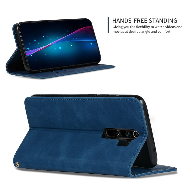 For Xiaomi Redmi Note8 Pro Retro Skin Feel Business Magnetic Horizontal Flip Leather Case