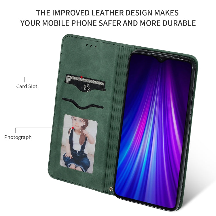 For Xiaomi Redmi Note8 Pro Retro Skin Feel Business Magnetic Horizontal Flip Leather Case