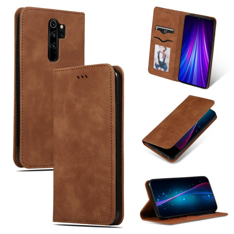 For Xiaomi Redmi Note8 Pro Retro Skin Feel Business Magnetic Horizontal Flip Leather Case