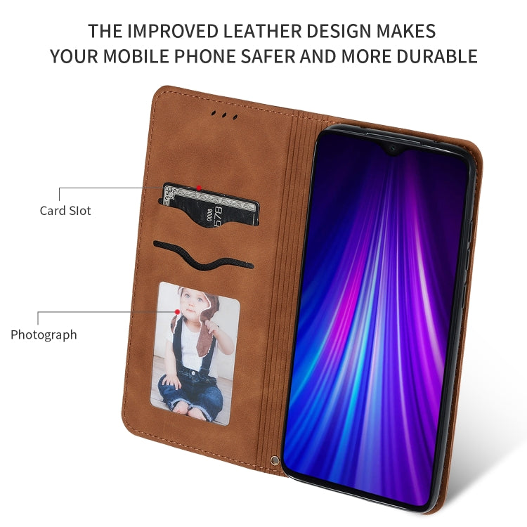For Xiaomi Redmi Note8 Pro Retro Skin Feel Business Magnetic Horizontal Flip Leather Case