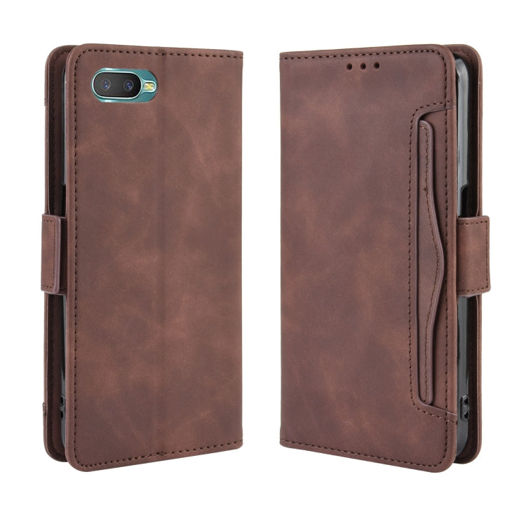 For Oppo Reno A Wallet Style Skin Feel Calf Pattern Leather Case with Separate Card Slot