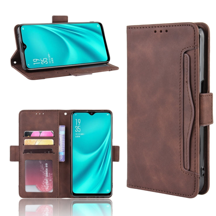 For Oppo Reno A Wallet Style Skin Feel Calf Pattern Leather Case with Separate Card Slot