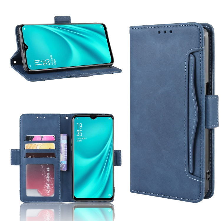 For Oppo Reno A Wallet Style Skin Feel Calf Pattern Leather Case with Separate Card Slot
