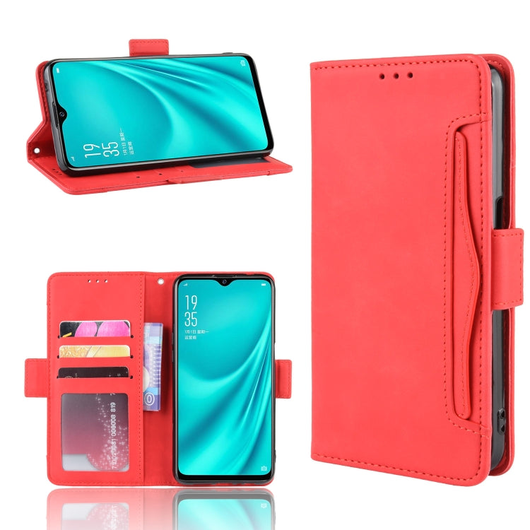 For Oppo Reno A Wallet Style Skin Feel Calf Pattern Leather Case with Separate Card Slot
