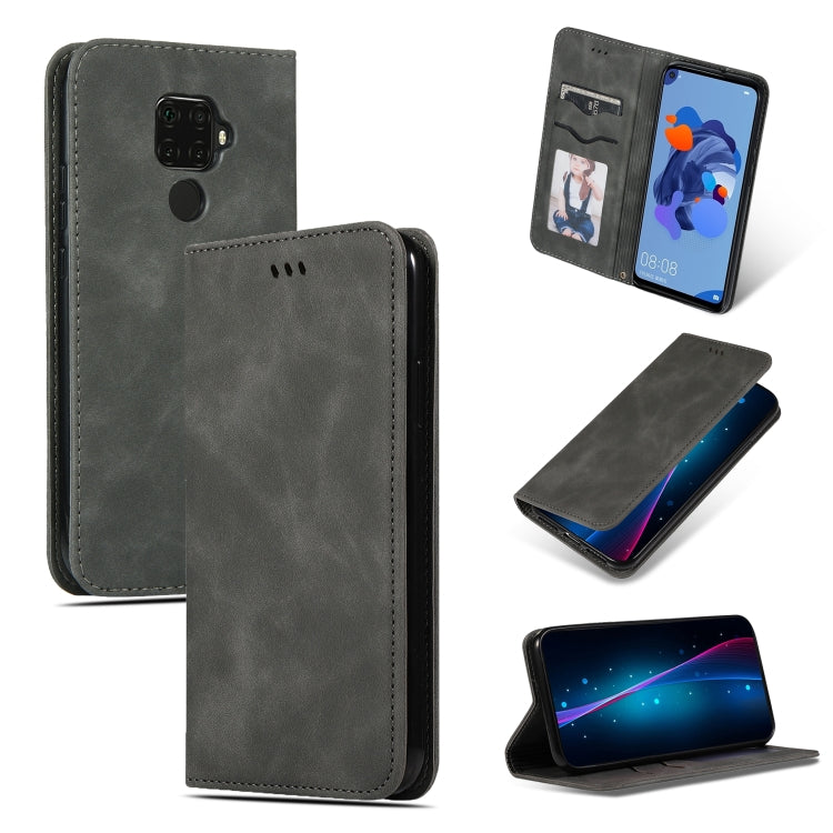 For Huawei Mate 30 Lite Retro Skin Feel Business Magnetic Horizontal Flip Leather Case