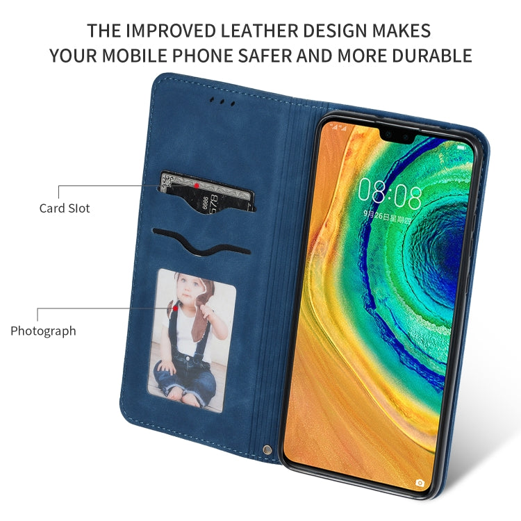 For Huawei Mate 30 Pro Retro Skin Feel Business Magnetic Horizontal Flip Leather Case