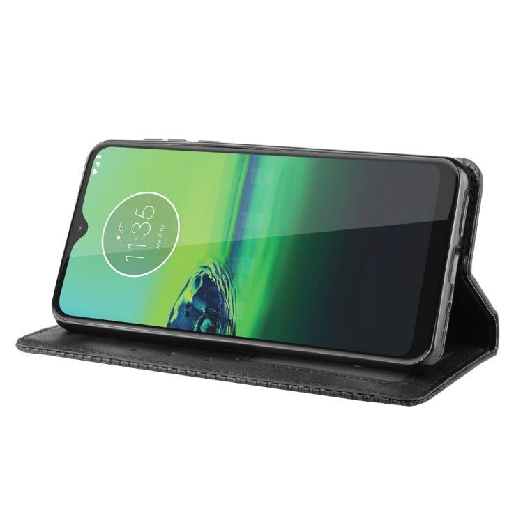For Motorola Moto G8 Play Magnetic Buckle Retro Crazy Horse Texture Horizontal Flip Leather Case with Holder & Card Slots & Photo Frame