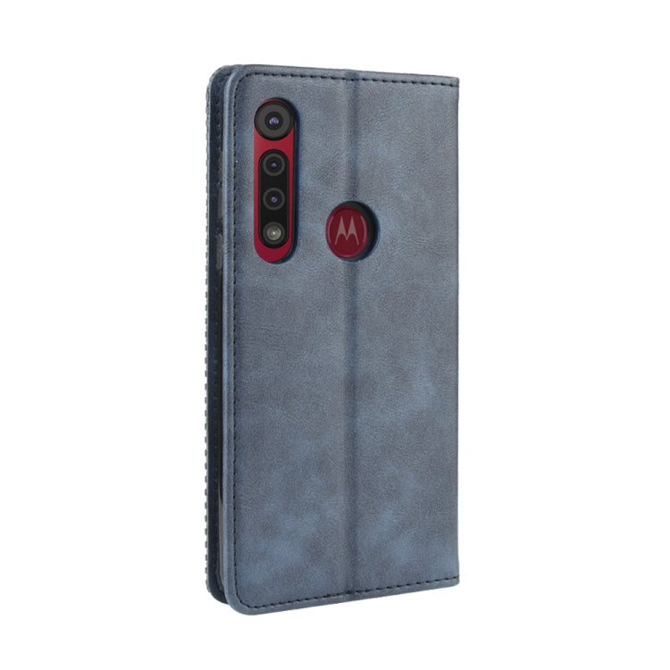 For Motorola Moto G8 Play Magnetic Buckle Retro Crazy Horse Texture Horizontal Flip Leather Case with Holder & Card Slots & Photo Frame