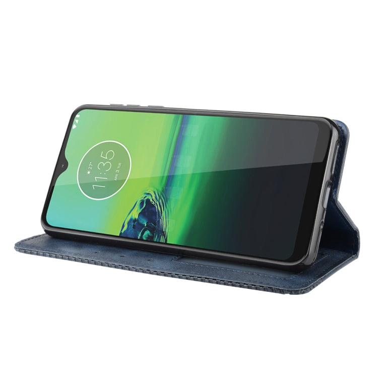 For Motorola Moto G8 Play Magnetic Buckle Retro Crazy Horse Texture Horizontal Flip Leather Case with Holder & Card Slots & Photo Frame