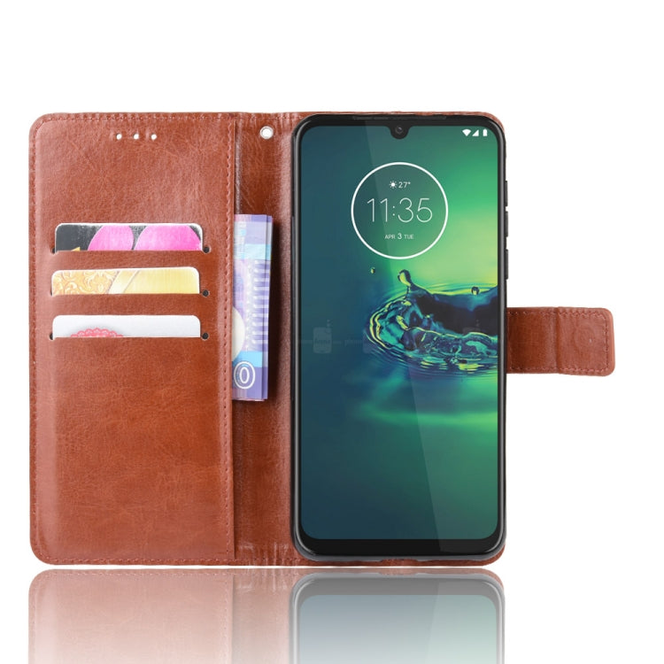 For Motorola Moto G8 Plus Retro Crazy Horse Texture Horizontal Flip Leather Case with Holder & Card Slots & Photo Frame