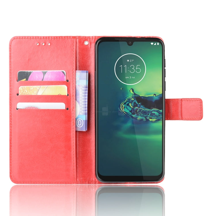 For Motorola Moto G8 Plus Retro Crazy Horse Texture Horizontal Flip Leather Case with Holder & Card Slots & Photo Frame