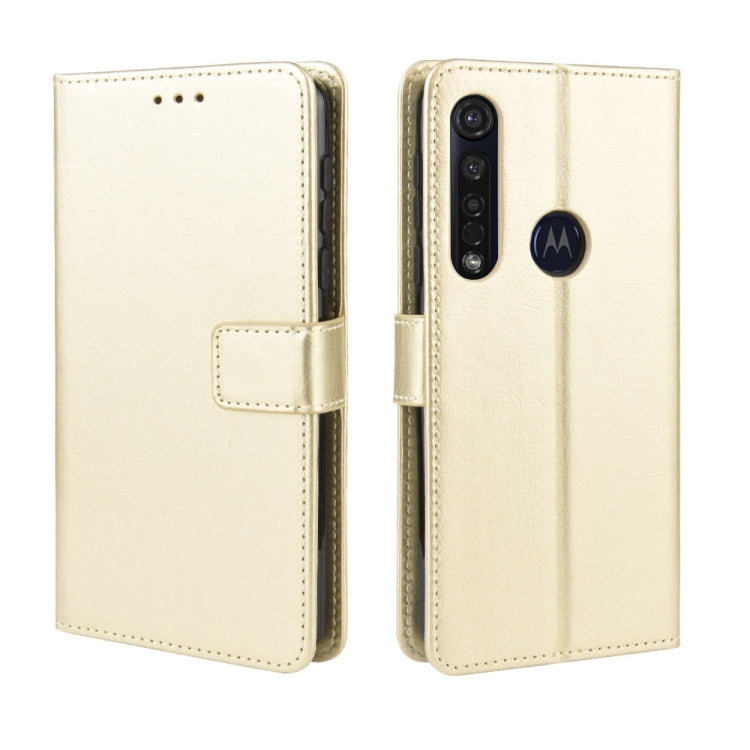 For Motorola Moto G8 Plus Retro Crazy Horse Texture Horizontal Flip Leather Case with Holder & Card Slots & Photo Frame