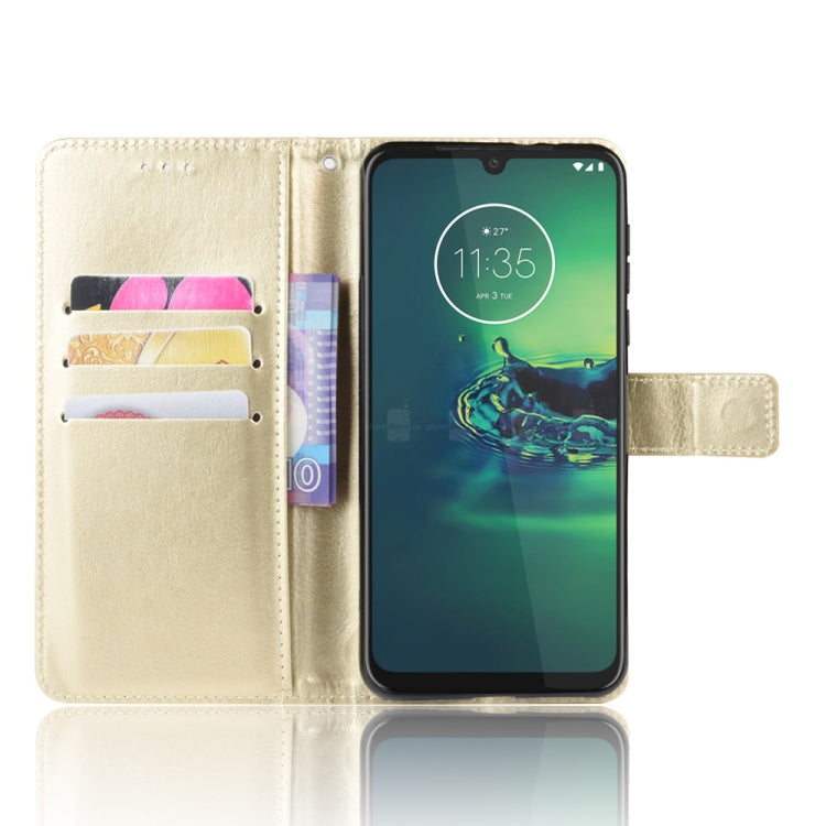 For Motorola Moto G8 Plus Retro Crazy Horse Texture Horizontal Flip Leather Case with Holder & Card Slots & Photo Frame