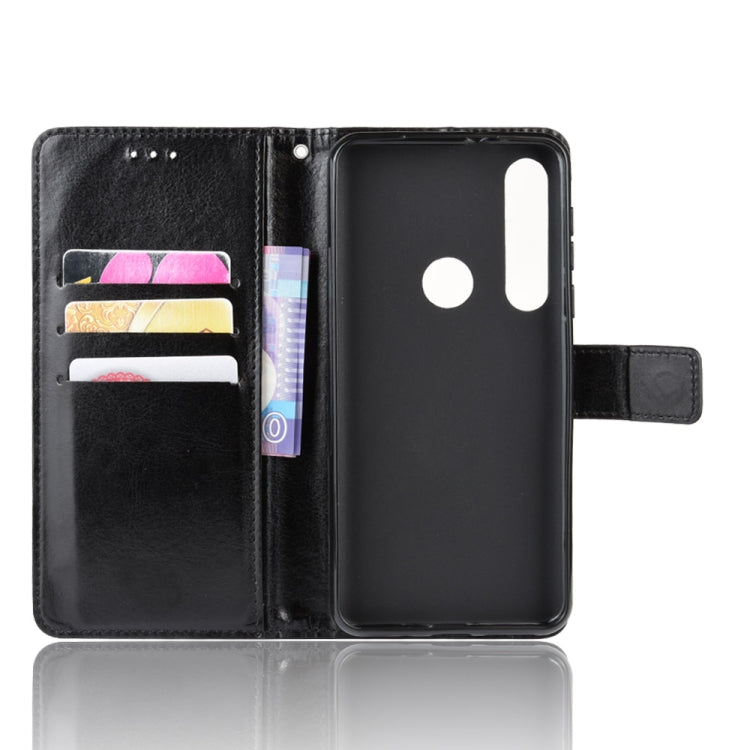 For Motorola One Macro Retro Crazy Horse Texture Horizontal Flip Leather Case with Holder & Card Slots & Photo Frame