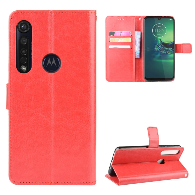 For Motorola One Macro Retro Crazy Horse Texture Horizontal Flip Leather Case with Holder & Card Slots & Photo Frame