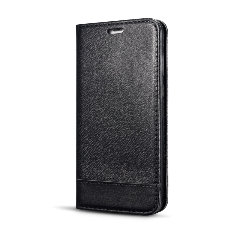 For Huawei Y9 (2018) Double-sided Absorption Splicing Horizontal Flip Leather Case with Holder & Card Slots & Lanyard