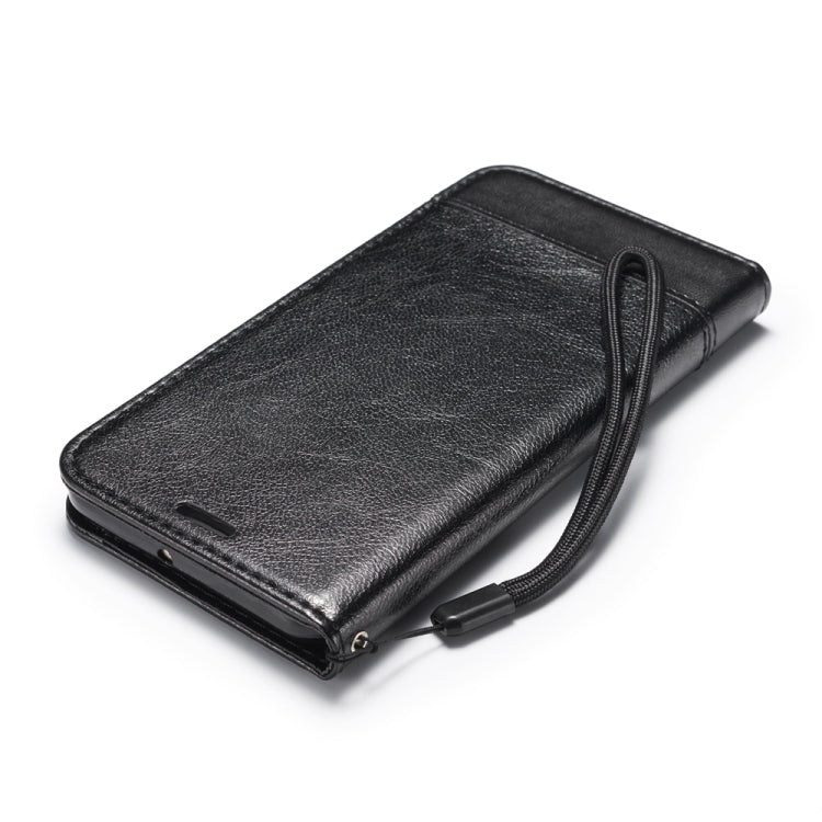 For Huawei Y9 (2018) Double-sided Absorption Splicing Horizontal Flip Leather Case with Holder & Card Slots & Lanyard