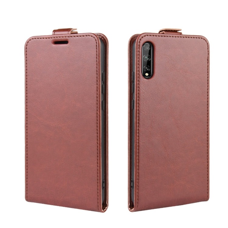 For Huawei Enjoy 10 Crazy Horse Vertical Flip Leather Protective Case