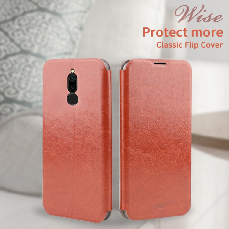 For Xiaomi RedMi 8 MOFI Rui Series Classical Leather Flip Leather Case With Bracket Embedded Steel Plate All-inclusive