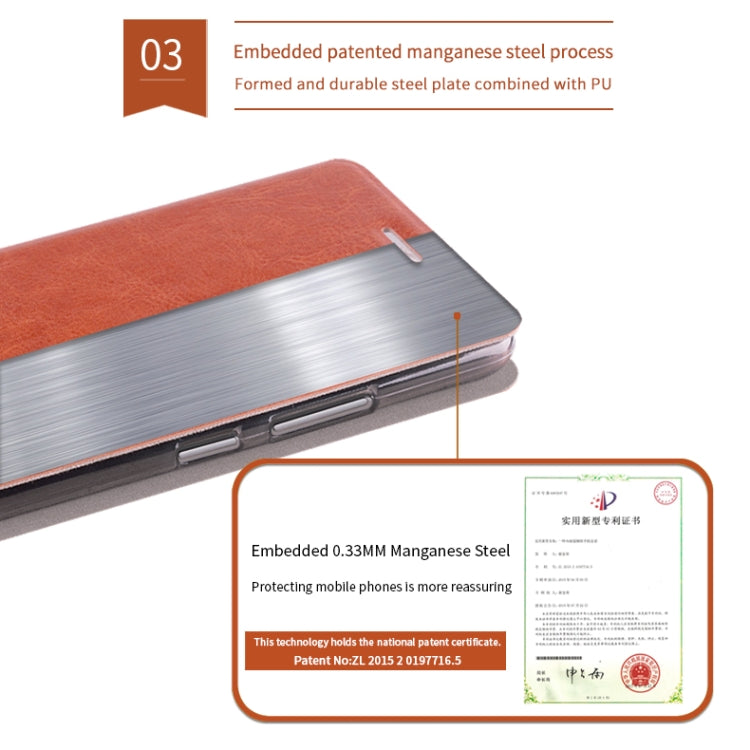 For Xiaomi RedMi 8 MOFI Rui Series Classical Leather Flip Leather Case With Bracket Embedded Steel Plate All-inclusive