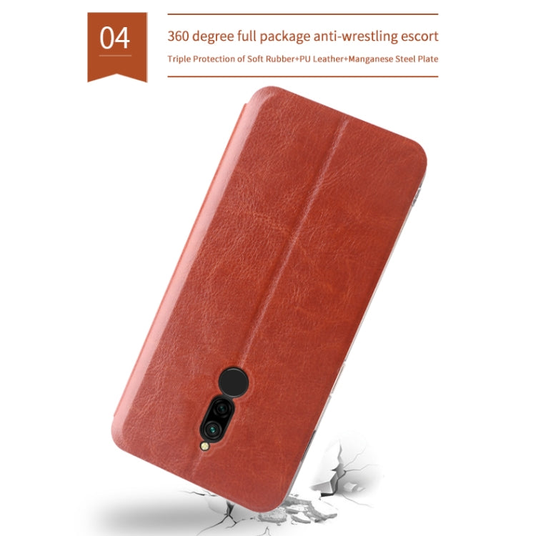 For Xiaomi RedMi 8 MOFI Rui Series Classical Leather Flip Leather Case With Bracket Embedded Steel Plate All-inclusive