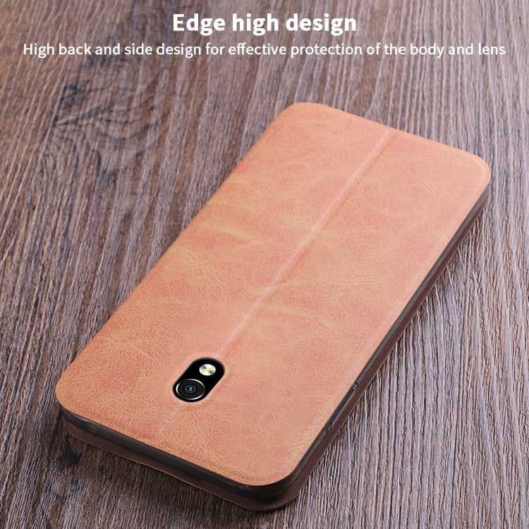 For Xiaomi RedMi 8A MOFI Crazy Horse Texture Horizontal Flip Protective Leather Case