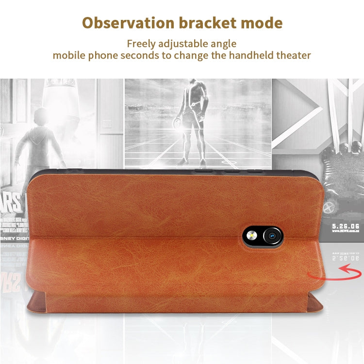 For Xiaomi RedMi 8A MOFI Crazy Horse Texture Horizontal Flip Protective Leather Case