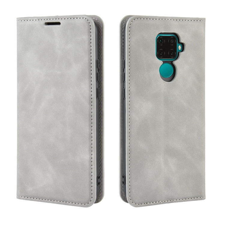 For Huawei Mate 30 Lite / Nova 5Z Retro-skin Business Magnetic Suction Leather Case with Purse-Bracket-Chuck