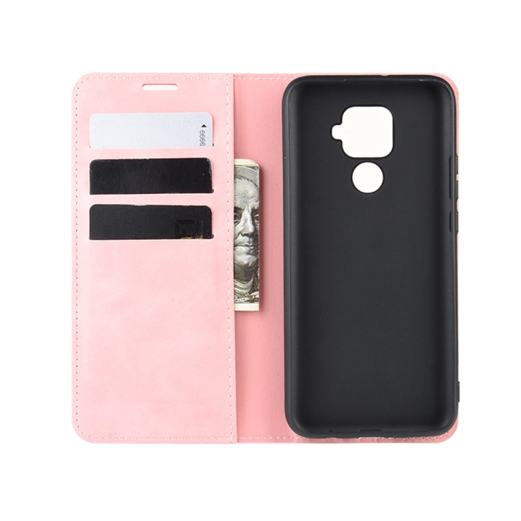 For Huawei Mate 30 Lite / Nova 5Z Retro-skin Business Magnetic Suction Leather Case with Purse-Bracket-Chuck