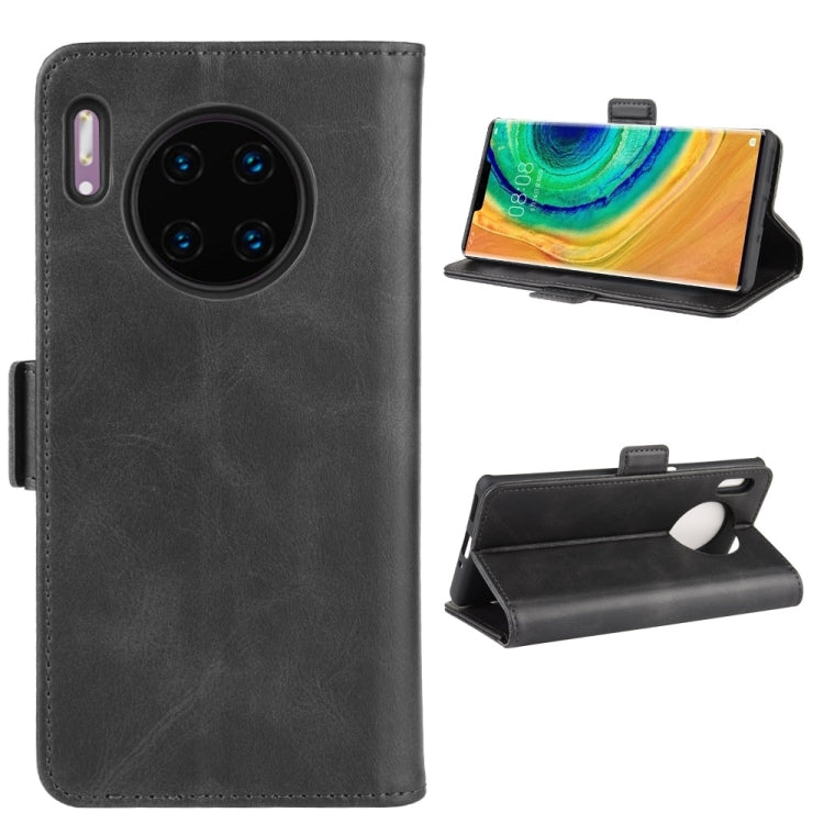 For Huawei Mate 30 Pro Double Buckle Crazy Horse Business Mobile Phone Holster with Card Wallet Bracket Function