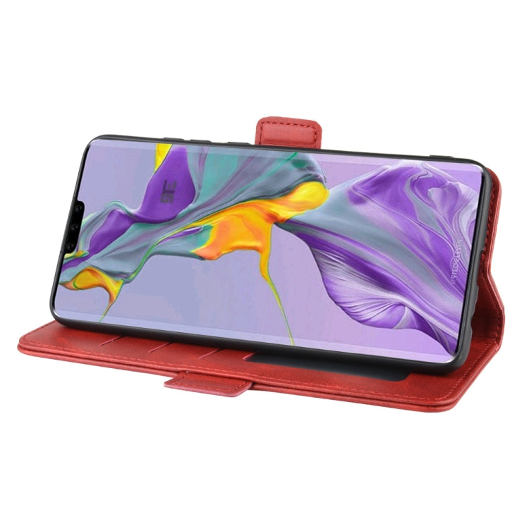 For Huawei Mate 30 Double Buckle Crazy Horse Business Mobile Phone Holster with Card Wallet Bracket Function