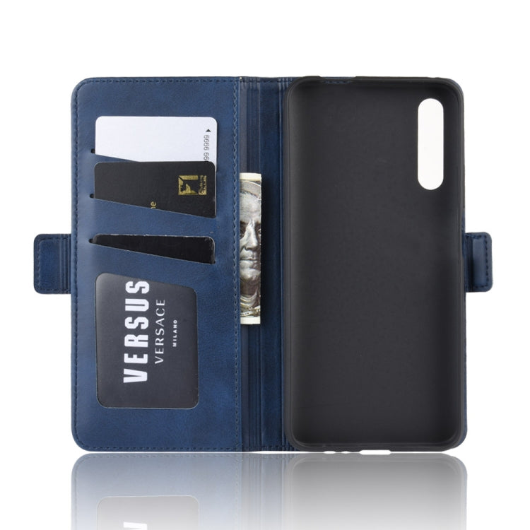 For Huawei Honor 9X Pro Double Buckle Crazy Horse Business Mobile Phone Holster with Card Wallet Bracket Function