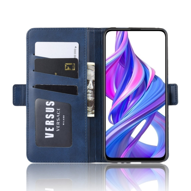 For Huawei Honor 9X Pro Double Buckle Crazy Horse Business Mobile Phone Holster with Card Wallet Bracket Function