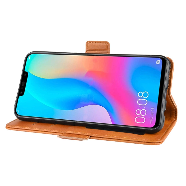 For Huawei Nova 3i Double Buckle Crazy Horse Business Mobile Phone Holster with Card Wallet Bracket Function