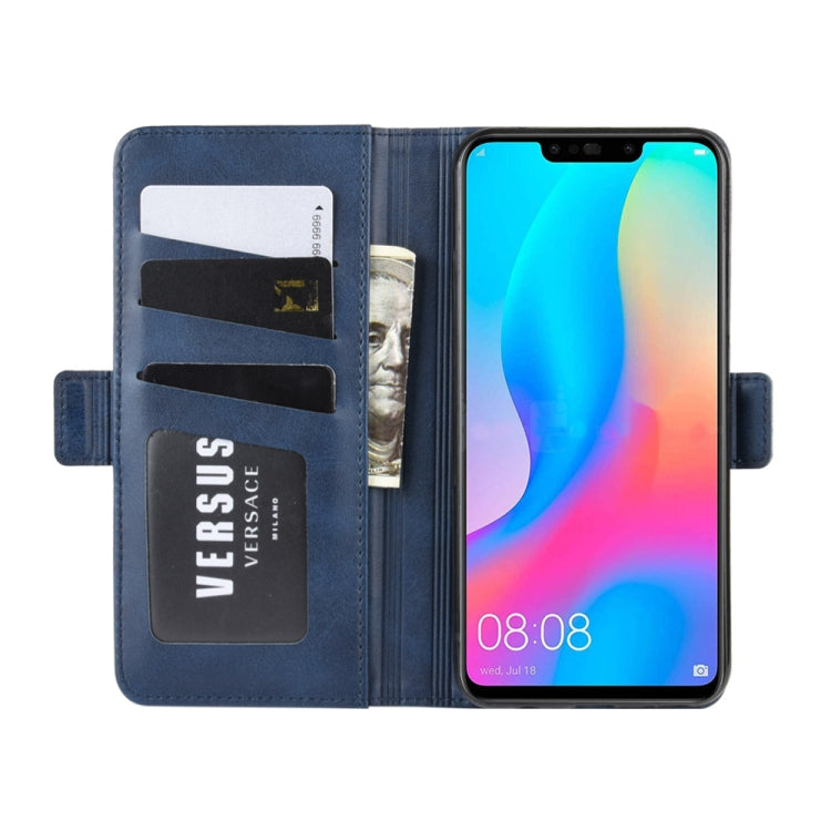 For Huawei Nova 3i Double Buckle Crazy Horse Business Mobile Phone Holster with Card Wallet Bracket Function