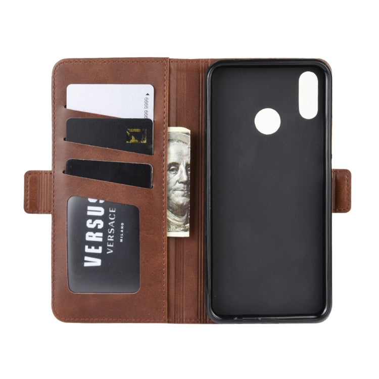 For Huawei Nova 3i Double Buckle Crazy Horse Business Mobile Phone Holster with Card Wallet Bracket Function