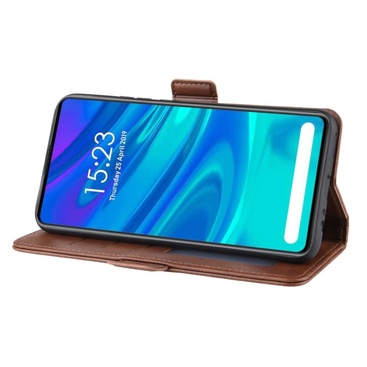 For Huawei P Smart Z/Y9 Prime 2019/ Enjoy 10 Plus Double Buckle Crazy Horse Business Mobile Phone Holster with Card Wallet Bracket Function
