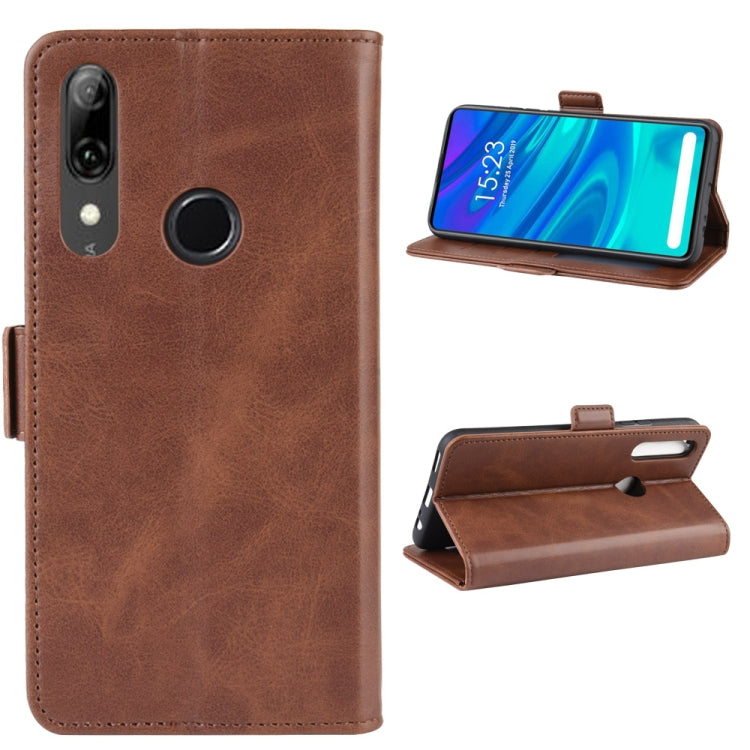 For Huawei P Smart Z/Y9 Prime 2019/ Enjoy 10 Plus Double Buckle Crazy Horse Business Mobile Phone Holster with Card Wallet Bracket Function