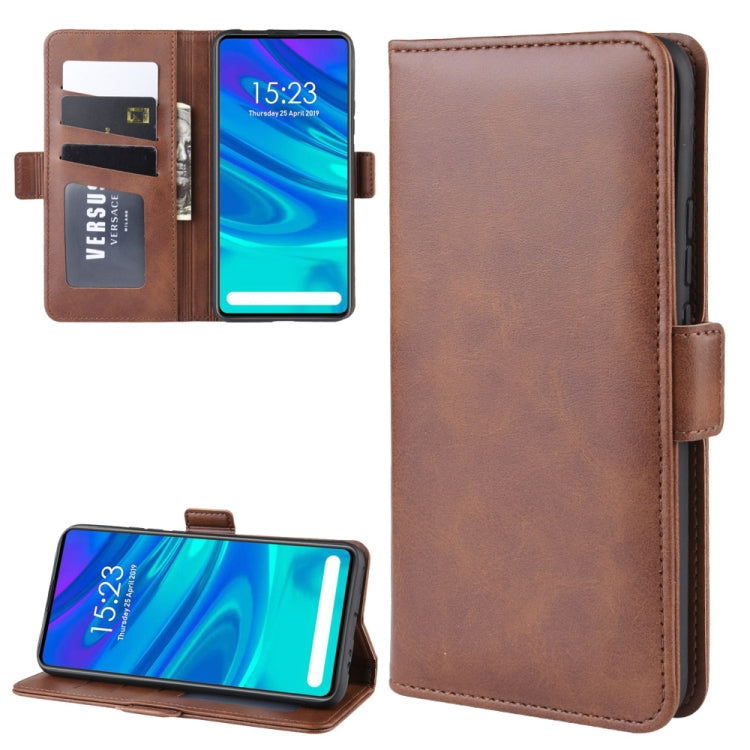 For Huawei P Smart Z/Y9 Prime 2019/ Enjoy 10 Plus Double Buckle Crazy Horse Business Mobile Phone Holster with Card Wallet Bracket Function