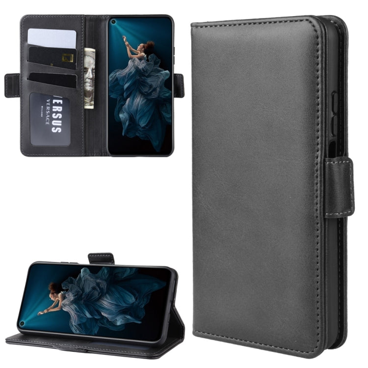 For Huawei Honor 20/Nova 5T Double Buckle Crazy Horse Business Mobile Phone Holster with Card Wallet Bracket Function