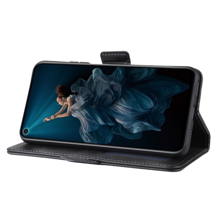 For Huawei Honor 20/Nova 5T Double Buckle Crazy Horse Business Mobile Phone Holster with Card Wallet Bracket Function