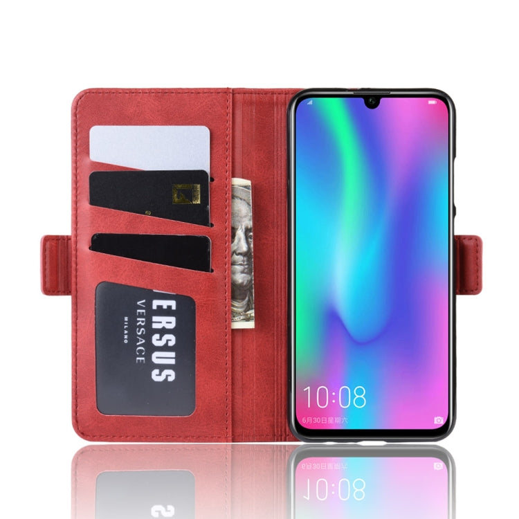 For Huawei Honor 10 Lite / P Smart 2019 / Nova Lite 3 Double Buckle Crazy Horse Business Mobile Phone Holster with Card Wallet Bracket Function