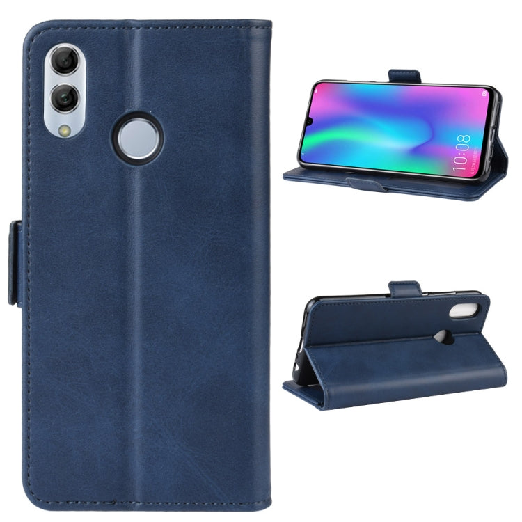 For Huawei Honor 10 Lite / P Smart 2019 / Nova Lite 3 Double Buckle Crazy Horse Business Mobile Phone Holster with Card Wallet Bracket Function