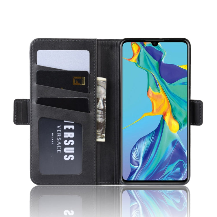 For Huawei P30 Dual-side Magnetic Buckle Horizontal Flip Leather Case with Holder & Card Slots & Wallet & Photo Frame