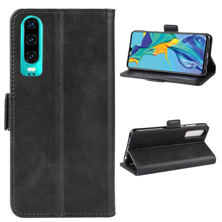 For Huawei P30 Dual-side Magnetic Buckle Horizontal Flip Leather Case with Holder & Card Slots & Wallet & Photo Frame